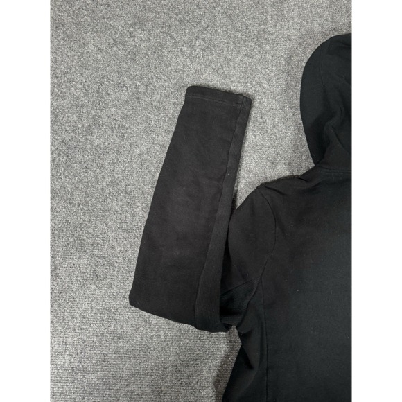 Standard James Perse Womens Black Hidden Zipper Zip‎ Up Hoodie Sweatshirt Size 2 - Picture 16 of 16